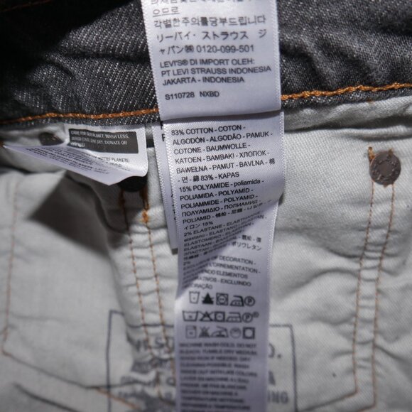 Levis Men's 36x34 Super Baggy Fit Jeans Vintage Black Rinse Y2K Loose Fit NWT - Picture 10 of 15